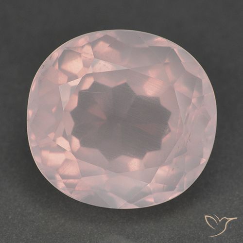 14.80ct 자연스러운 라이트 핑크 로즈 쿼츠, 타원형, 투명한