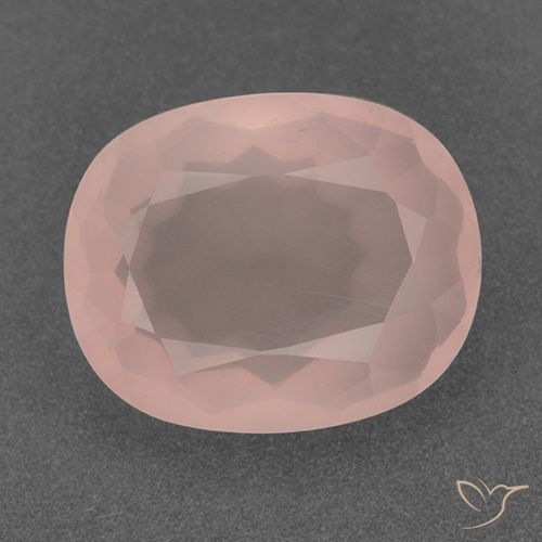10.02ct 자연스러운 새먼 핑크 로즈 쿼츠, 타원형, 투명한