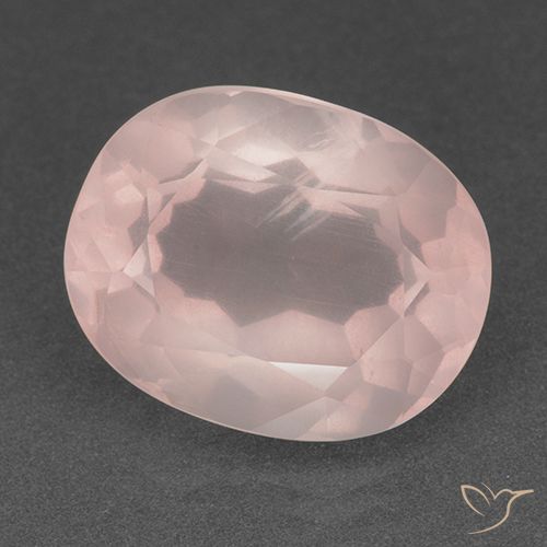 15.81ct 자연스러운 라이트 핑크 로즈 쿼츠, 타원형, 투명한