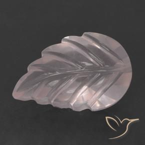 2.62캐럿 천연 라이트 코랄 핑크 로즈 쿼츠, 플라워 컷, 투명한