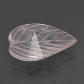 3.32캐럿 천연 로즈 핑크 톤 로즈 쿼츠, 플라워 컷, 14.1×10 mm, 투명한