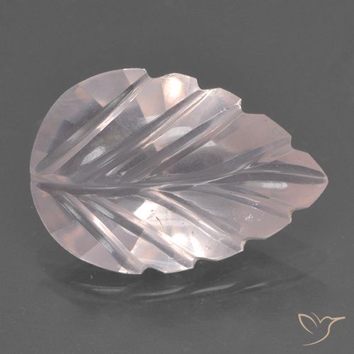 2.93ct 자연스러운 로즈 핑크 로즈 쿼츠, 플라워 컷, 투명한
