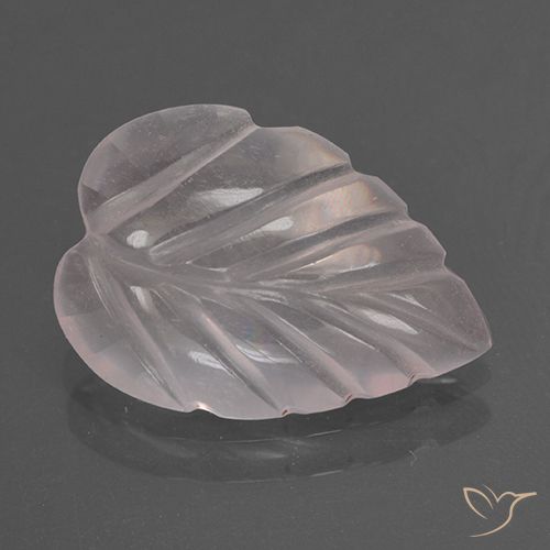 2.34ct 자연스러운 라이트 핑크 로즈 쿼츠, 플라워 컷, 투명한