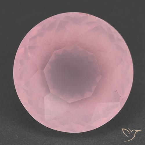 11.73ct 자연스러운 미디엄 핑크 로즈 쿼츠, 둥근, 투명한