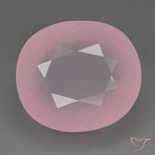 82.87ct 자연스러운 미디엄 로즈 핑크 로즈 쿼츠, 타원형, 투명한
