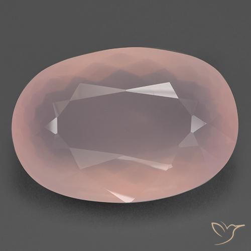 93.65ct 자연스러운 플라밍고 핑크 로즈 쿼츠, 타원형, 투명한