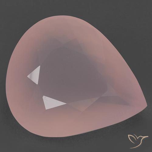 104.89ct 자연스러운 미디엄 핑크 로즈 쿼츠, 배 모양, 투명한