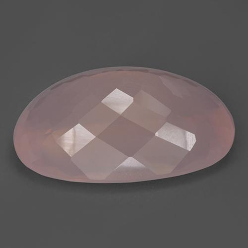 157.99캐럿 천연 핑크 로즈 쿼츠, 타원형 컷, 45.4×29.3 mm, 투명한