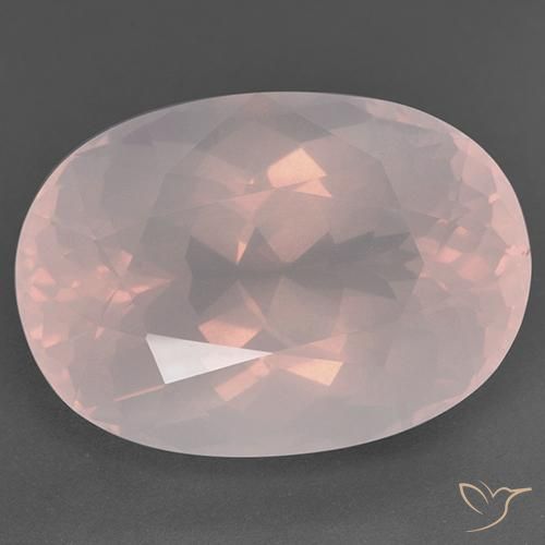 51.90ct 자연스러운 라이트 핑크 로즈 쿼츠, 타원형, 투명한