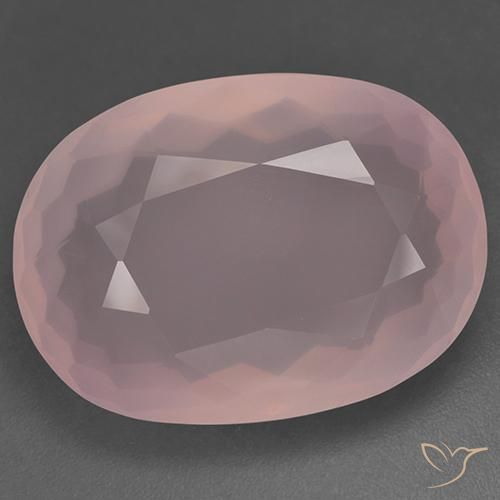 48.51ct 자연스러운 미디엄 핑크 로즈 쿼츠, 타원형, 투명한