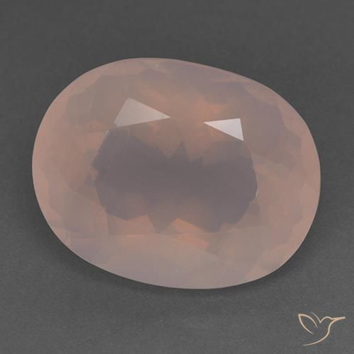 22.88ct 자연스러운 미디엄 핑크 로즈 쿼츠, 타원형, 투명한
