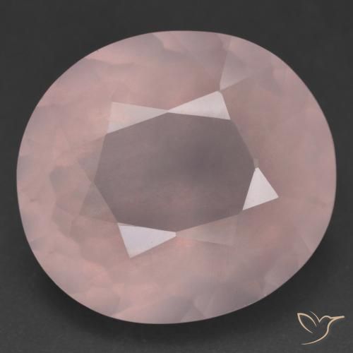 26.84ct 자연스러운 로즈 핑크 로즈 쿼츠, 타원형, 투명한