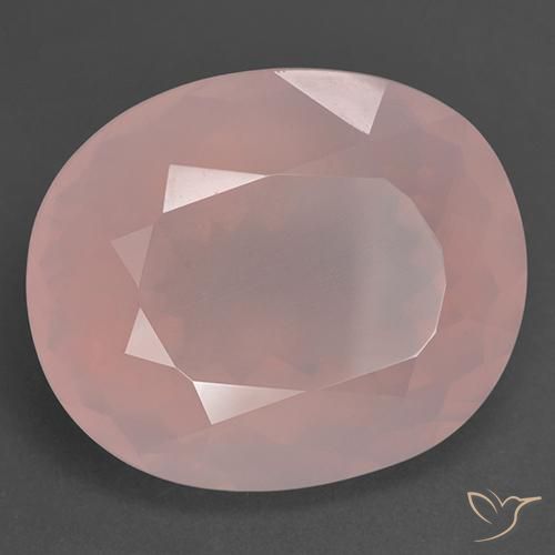 39.78ct 자연스러운 미디엄 핑크 로즈 쿼츠, 타원형, 투명한