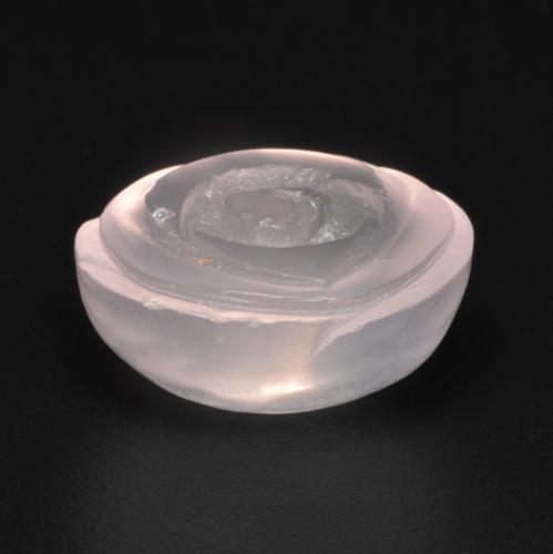 14.00캐럿 천연 라이트 핑크 로즈 쿼츠, 플라워 컷, 15.9×15.2 mm, 투명한