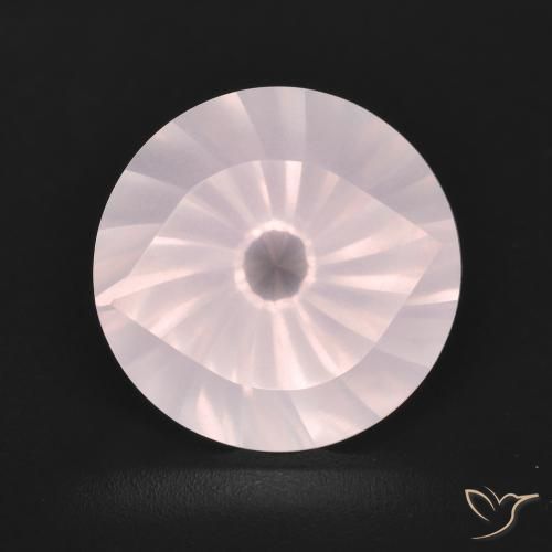 5.59ct 자연스러운 라이트 핑크 로즈 쿼츠, 둥근, 투명한