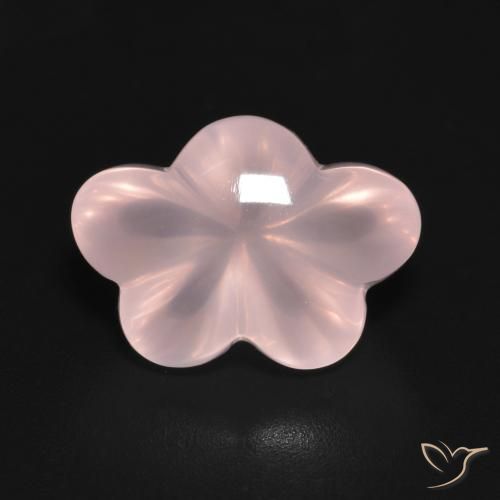 6.35ct 자연스러운 로즈 핑크 로즈 쿼츠, 플라워 컷, 투명한