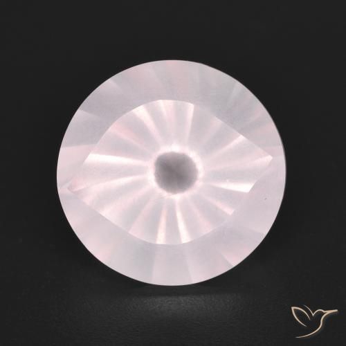 5.64ct 자연스러운 매우 밝은 분홍색 로즈 쿼츠, 둥근, 투명한