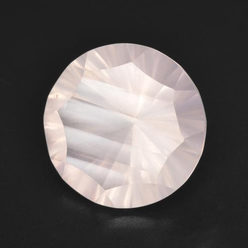 5.14캐럿 천연 라이트 핑크 로즈 쿼츠, 라운드 컷, 투명한