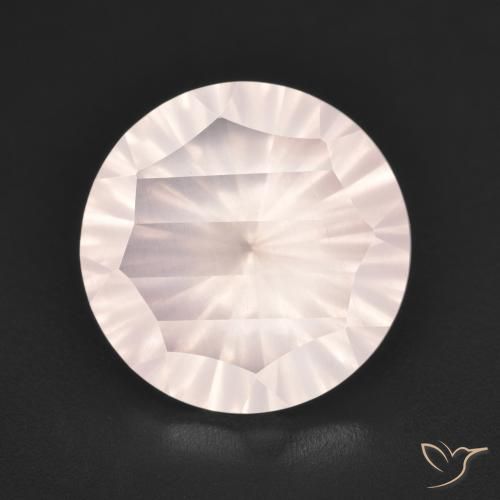 5.06ct 자연스러운 매우 밝은 분홍색 로즈 쿼츠, 둥근, 투명한