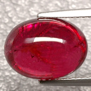 5.64캐럿 천연 핑크 레드 루벨라이트 투르말린, 투명한, 12.4×9.2 mm, 투명/반투명