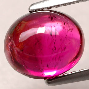 2.26캐럿 천연 핑크 레드 루벨라이트 투르말린, 투명한, 8.3×7 mm, 투명/반투명