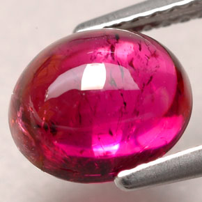 2.26캐럿 천연 핑크 레드 루벨라이트 투르말린, 투명한, 8.3×7 mm, 투명/반투명