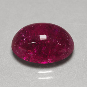 7.57캐럿 천연 핑크 레드 루벨라이트 투르말린, 투명한, 14×10.8 mm, 투명/반투명