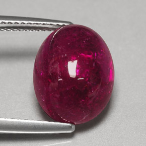 7.57캐럿 천연 핑크 레드 루벨라이트 투르말린, 투명한, 14×10.8 mm, 투명/반투명