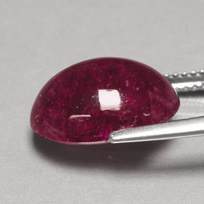 7.57캐럿 천연 핑크 레드 루벨라이트 투르말린, 투명한, 14×10.8 mm, 투명/반투명