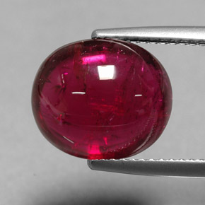 6.77캐럿 천연 핑크 레드 루벨라이트 투르말린, 투명한, 12.3×10.6 mm, 투명/반투명