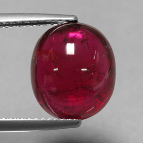 6.77캐럿 천연 핑크 레드 루벨라이트 투르말린, 투명한, 12.3×10.6 mm, 투명/반투명