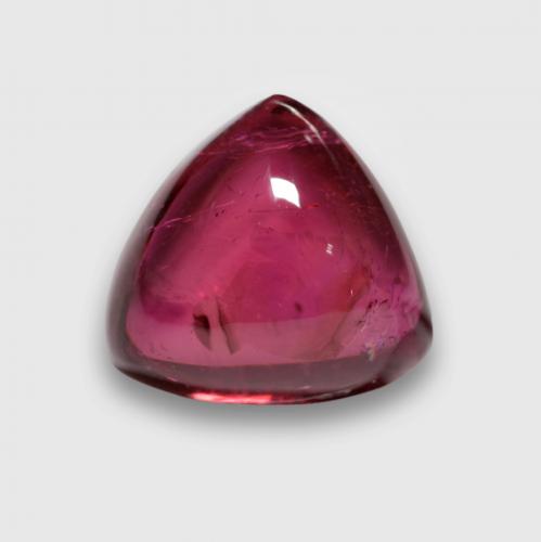 3.76캐럿 천연 딥 마젠타 루벨라이트 투르말린, 트릴리언, 9.2×8.8 mm, 투명한