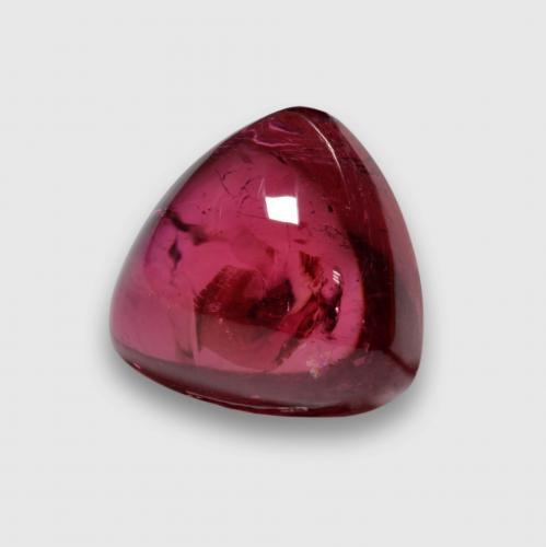3.76캐럿 천연 딥 마젠타 루벨라이트 투르말린, 트릴리언, 9.2×8.8 mm, 투명한