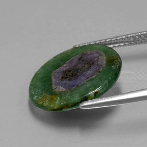 6.06캐럿 천연 바이컬러 푸크사이트 포함 루비, 라운드 컷, 15.18 mm, 투명한