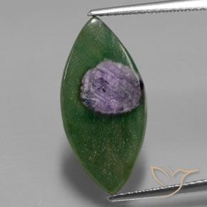 5.26ct 자연스러운 다색 Fuchsite의 루비, 보석, 투명한