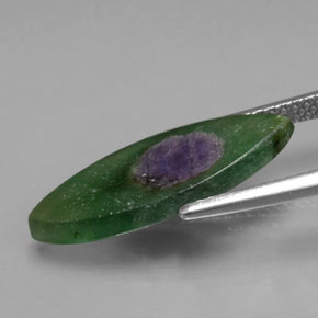 3.70캐럿 천연 바이컬러 Fuchsite의 루비, 보석, 투명한