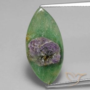 5.75ct 자연스러운 다색 Fuchsite의 루비, 보석, 투명한
