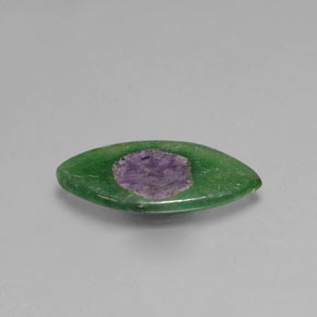 4.10캐럿 천연 바이컬러 Fuchsite의 루비, 보석, 투명한