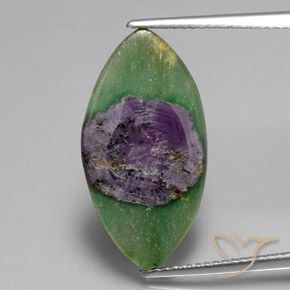 5.06ct 자연스러운 다색 Fuchsite의 루비, 보석, 투명한