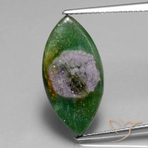 6.51ct 자연스러운 다색 Fuchsite의 루비, 보석, 투명한