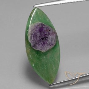 4.33ct 자연스러운 다색 Fuchsite의 루비, 보석, 투명한