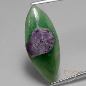 7.10ct 자연스러운 다색 Fuchsite의 루비, 보석, 투명한