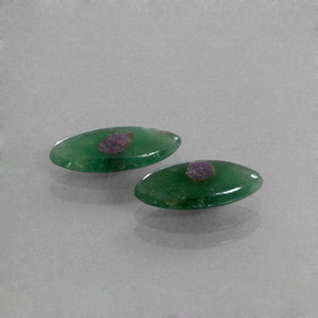 캐럿 천연 바이컬러 푸크사이트 포함 루비 보석, 마퀴즈, 11.8×5.7 mm, 투명한