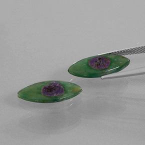 캐럿 천연 바이컬러 Fuchsite의 루비 보석, 보석, 투명한