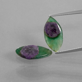 캐럿 천연 바이컬러 Fuchsite의 루비 보석, 보석, 투명한