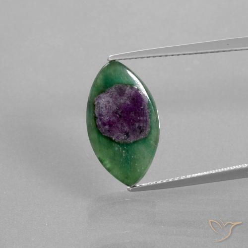 5.03ct 자연스러운 다색 Fuchsite의 루비, 보석, 투명한