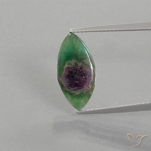4.16ct 자연스러운 다색 Fuchsite의 루비, 보석, 투명한