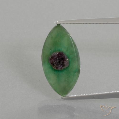 3.90ct 자연스러운 다색 Fuchsite의 루비, 보석, 투명한