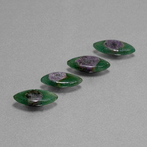 캐럿 천연 바이컬러 Fuchsite의 루비 보석, 보석, 투명한