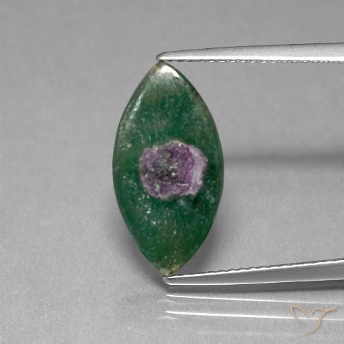 4.24ct 자연스러운 다색 Fuchsite의 루비, 보석, 투명한